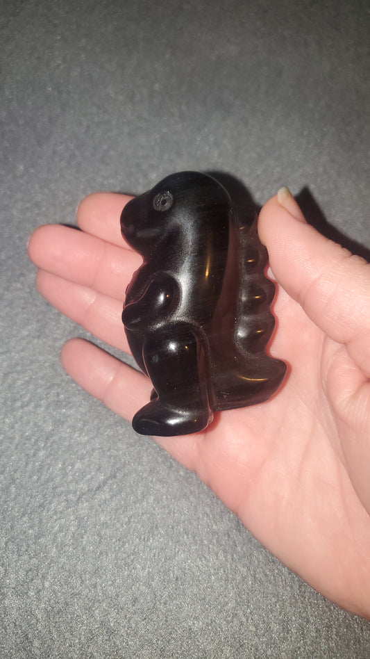 Silver Sheen Obsidian Dino