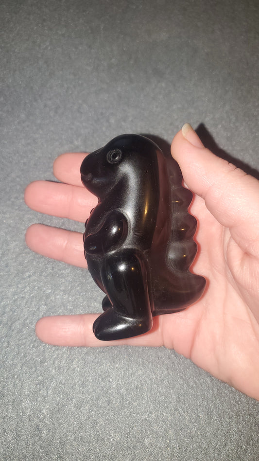 Silver Sheen Obsidian Dino