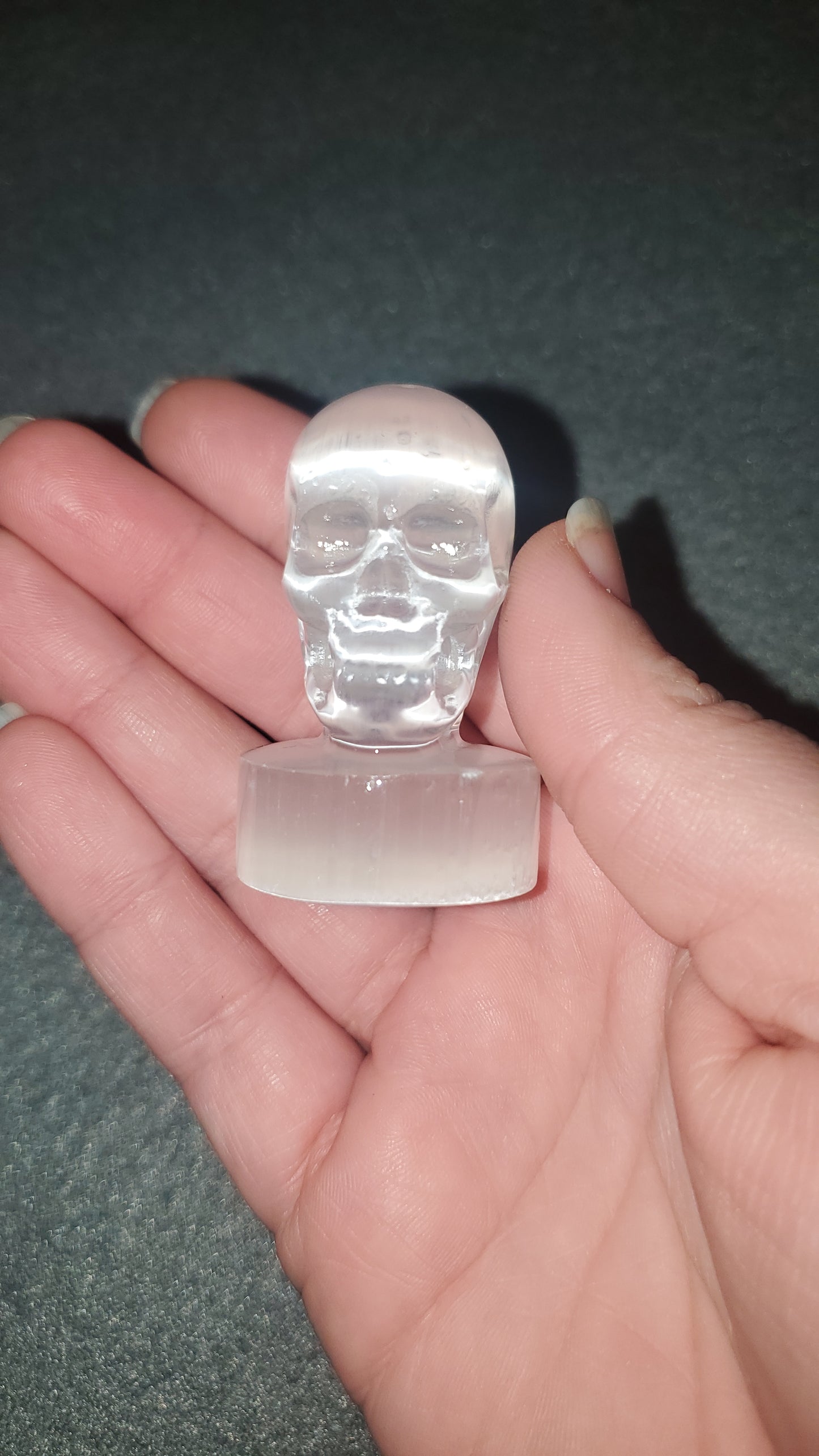 Selenite Skull