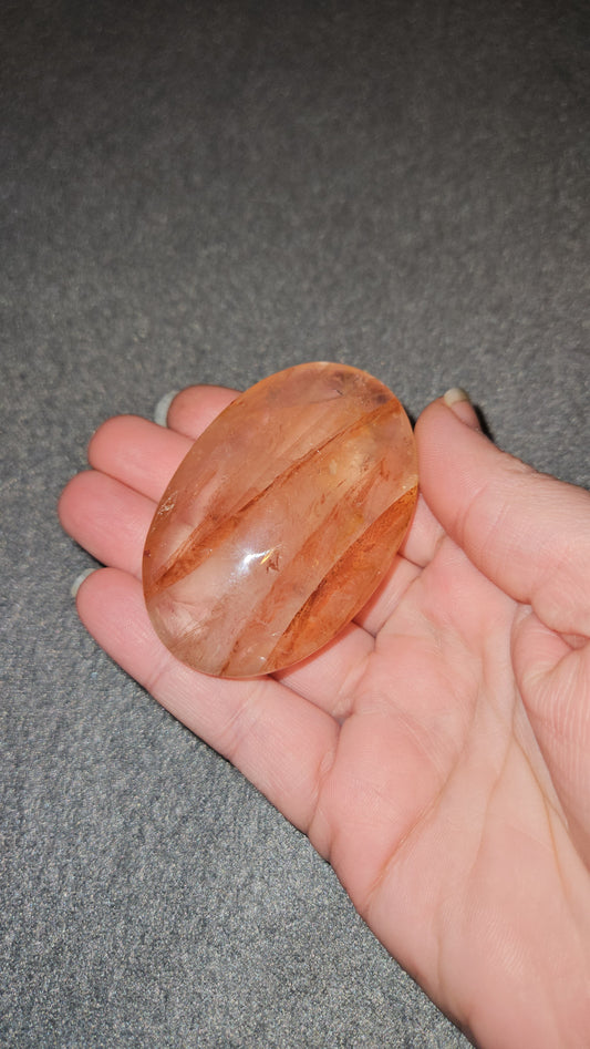 Fire Quartz Palm Stone