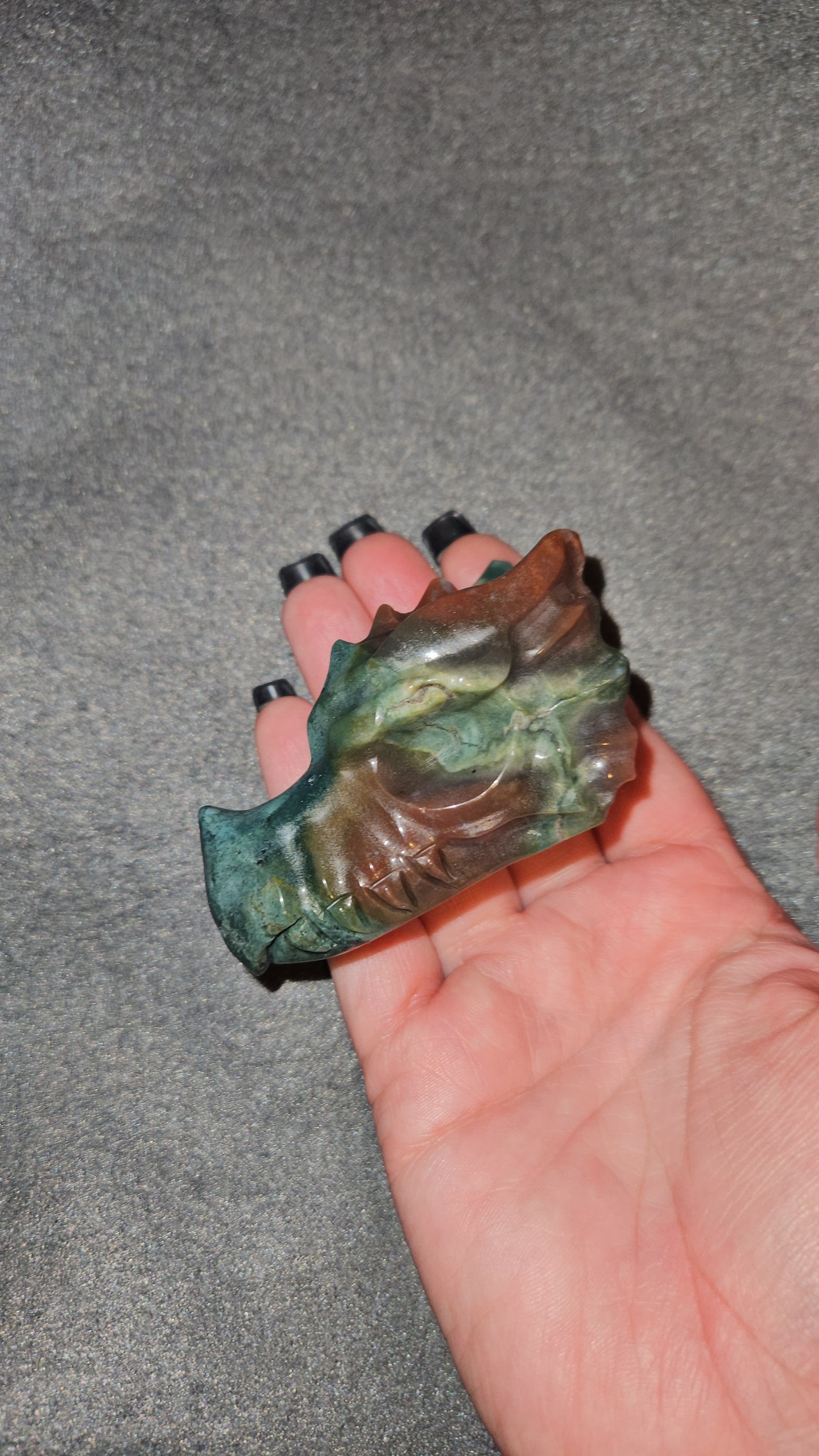 Sea Jasper Dragon Head