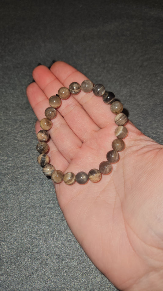 8mm Black Moonstone Bracelet