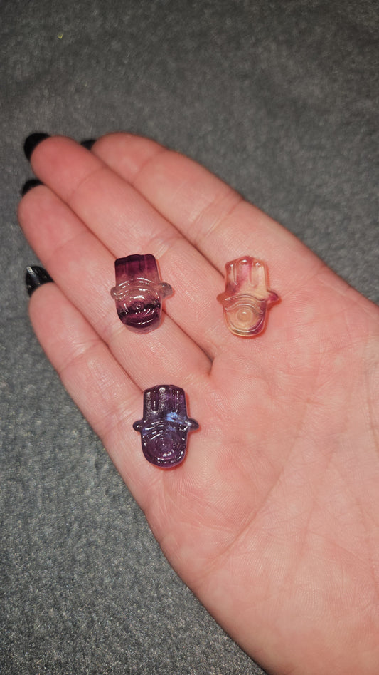 Mini Fluorite Hamsa