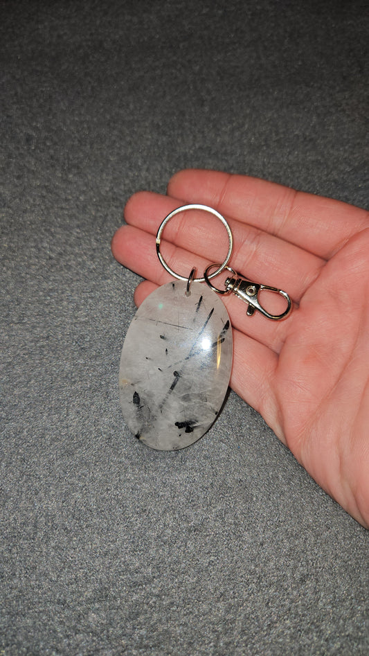 Tourmalated Quartz Keychain