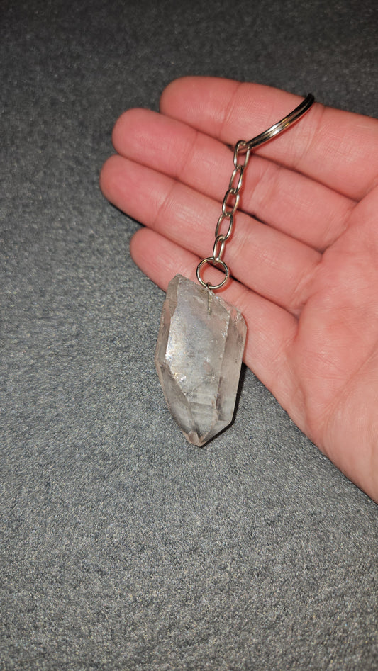 Clear Quartz Keychain