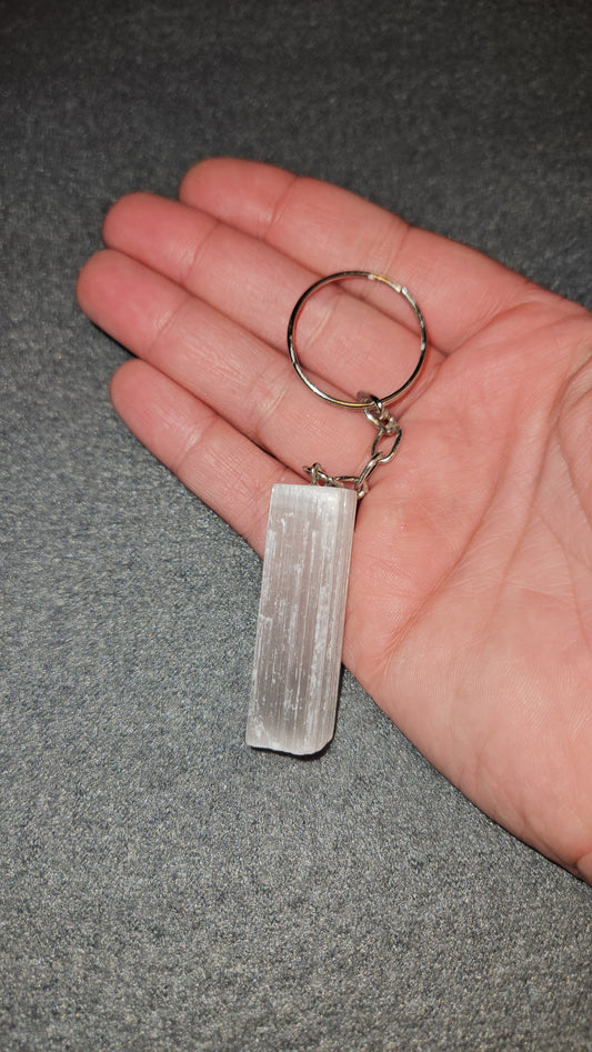 Selenite Keychain