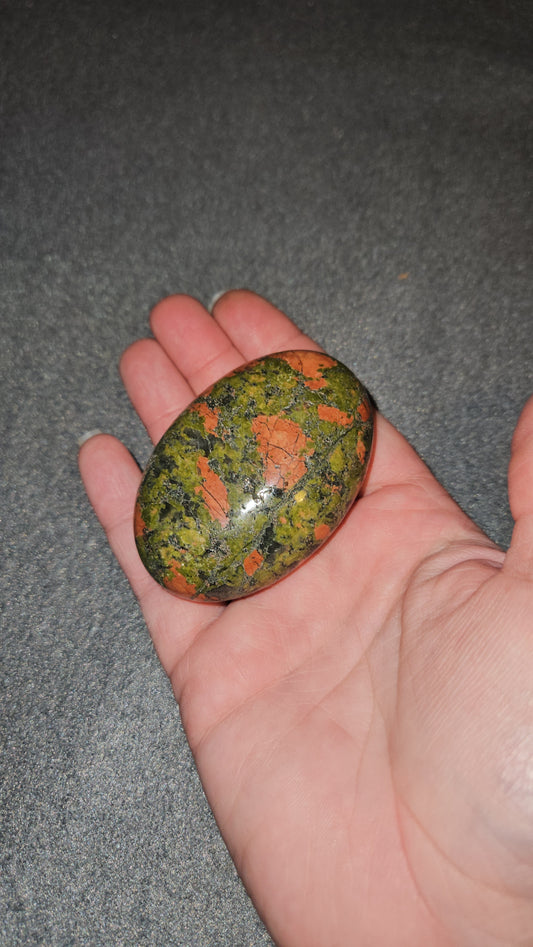 Unakite Palm Stone