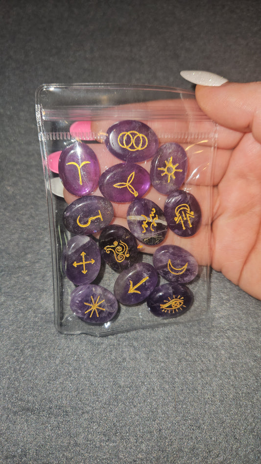 Amethyst Witch Rune Stones