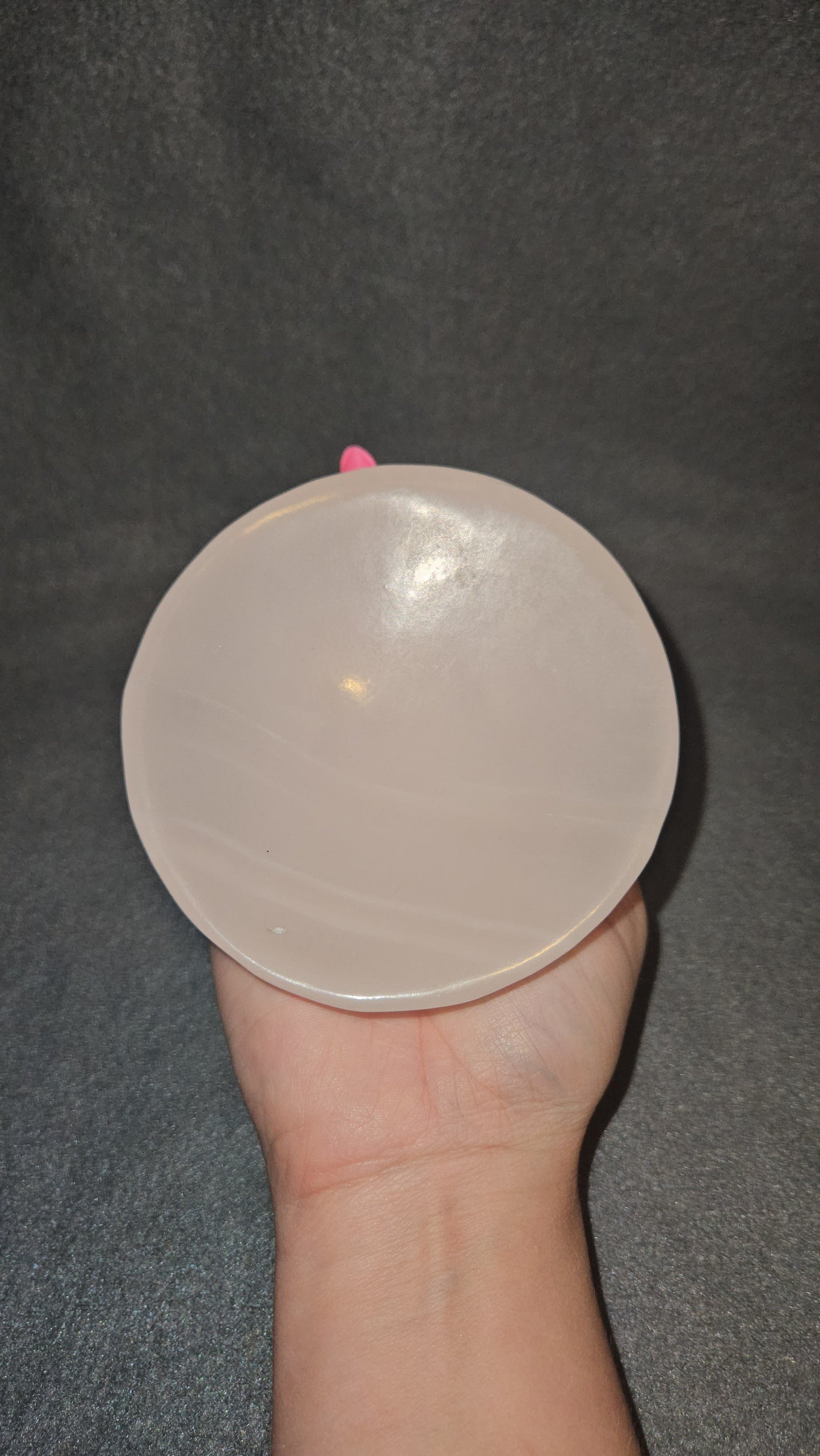 Pink Mangano Calcite Round Bowl