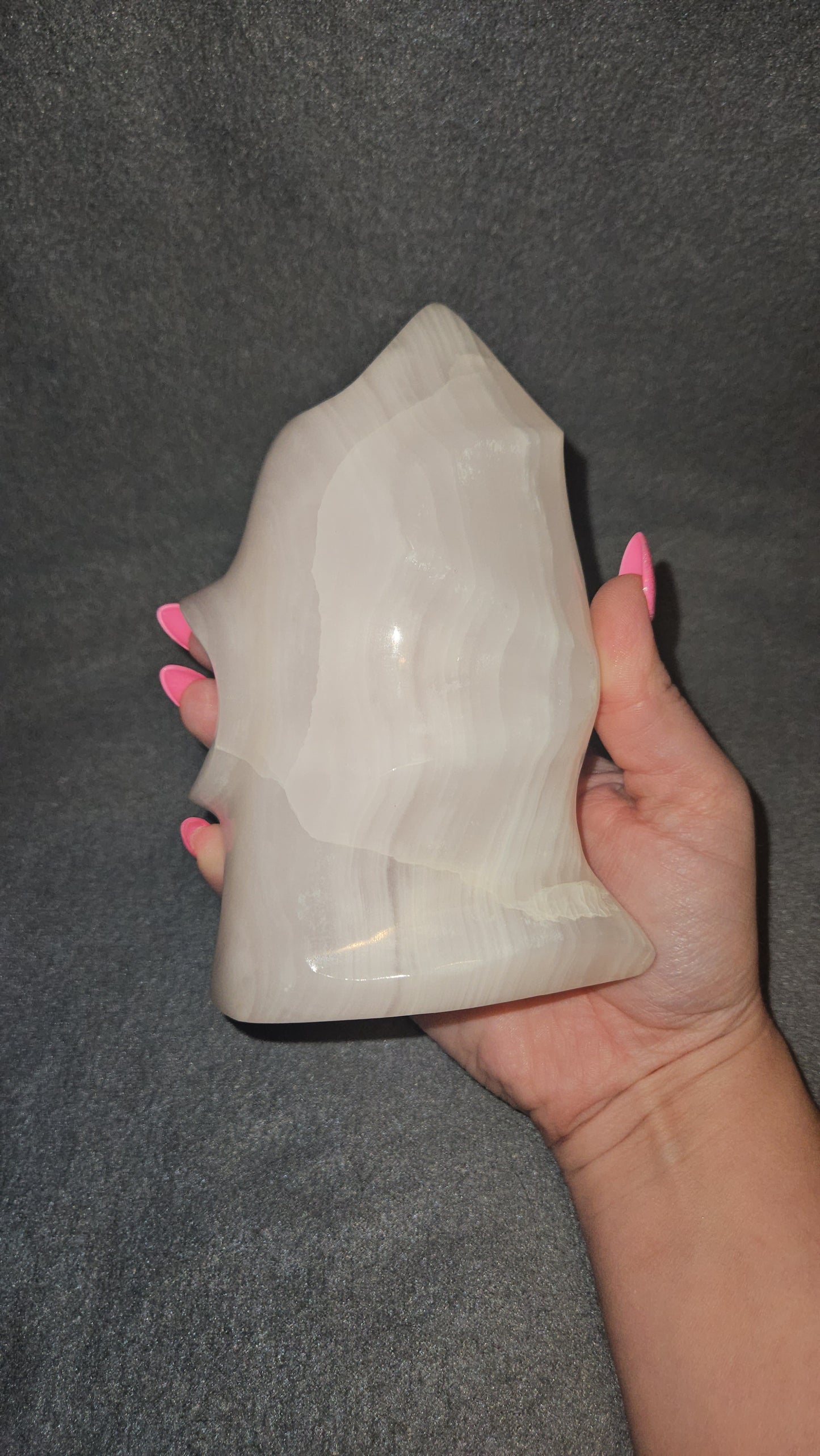 Pink Mangano Calcite Flame