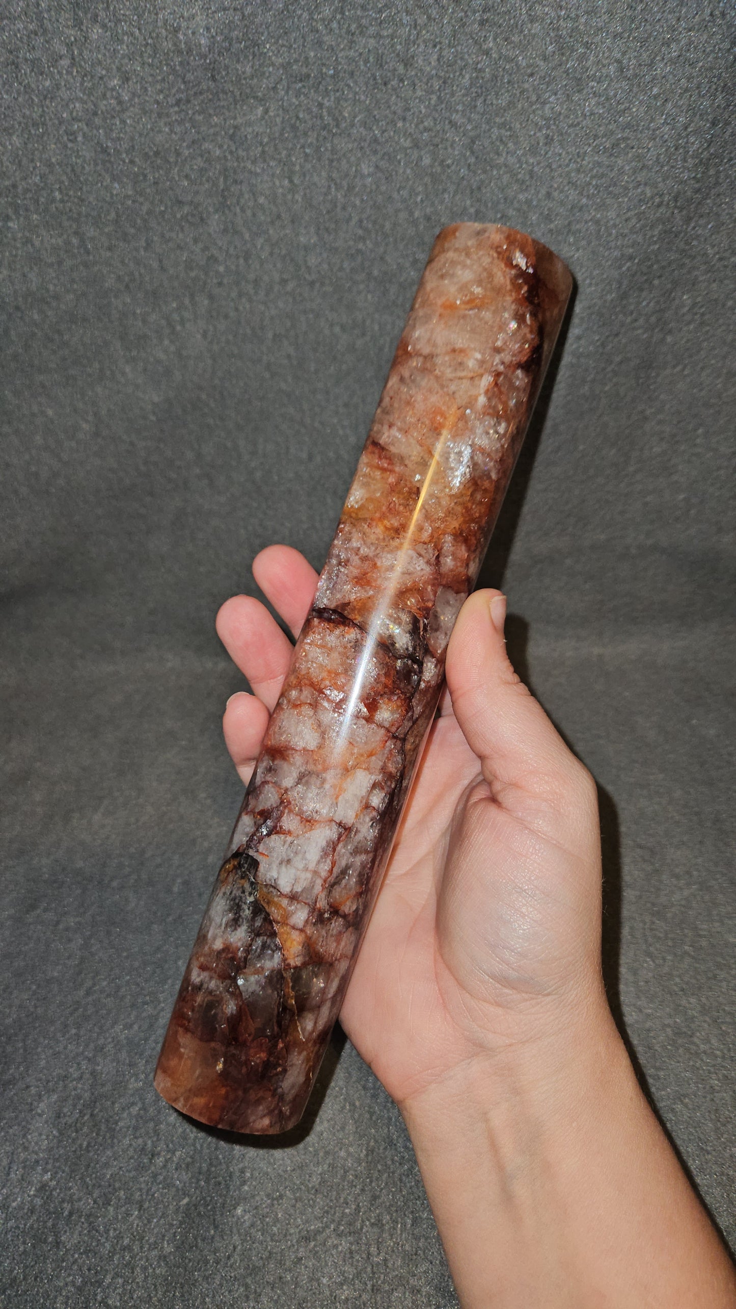 Fire Quartz Wand with Stand