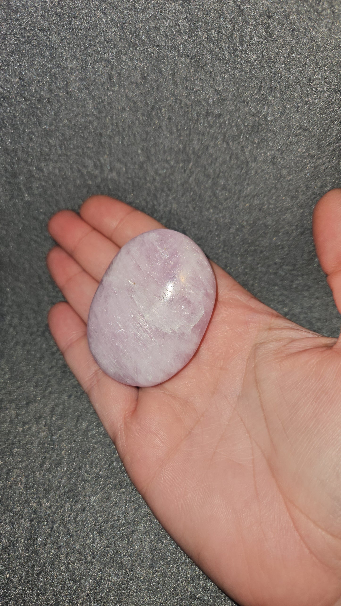 Kunzite Palm Stone