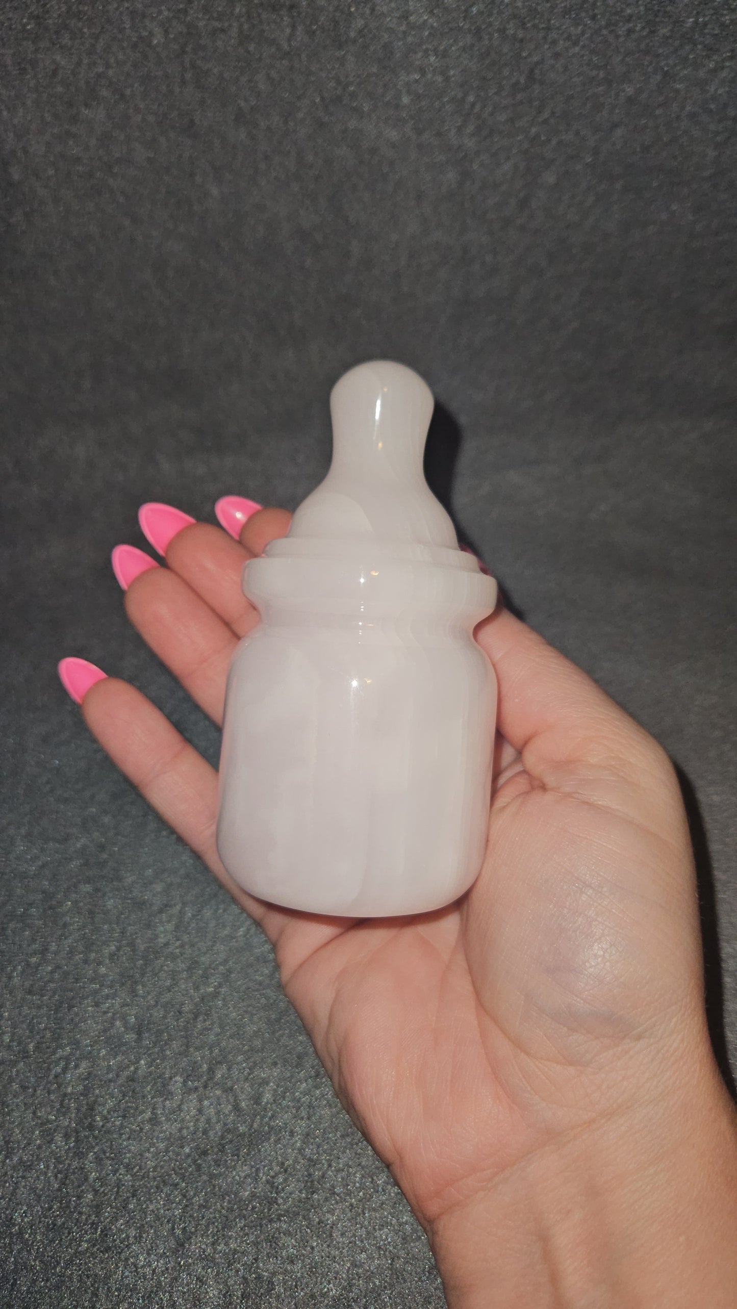 Pink Mangano Calcite Baby Bottle