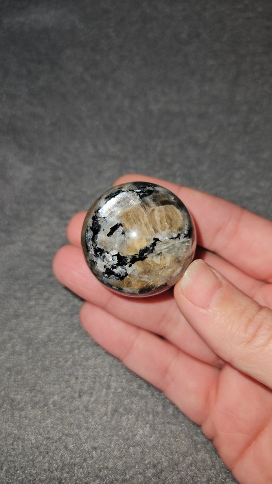 Rainbow Moonstone/Peach Moonstone/ Sunstone Mixed Material Sphere