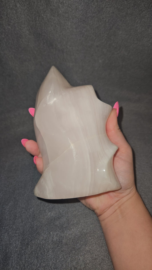 Pink Mangano Calcite Flame