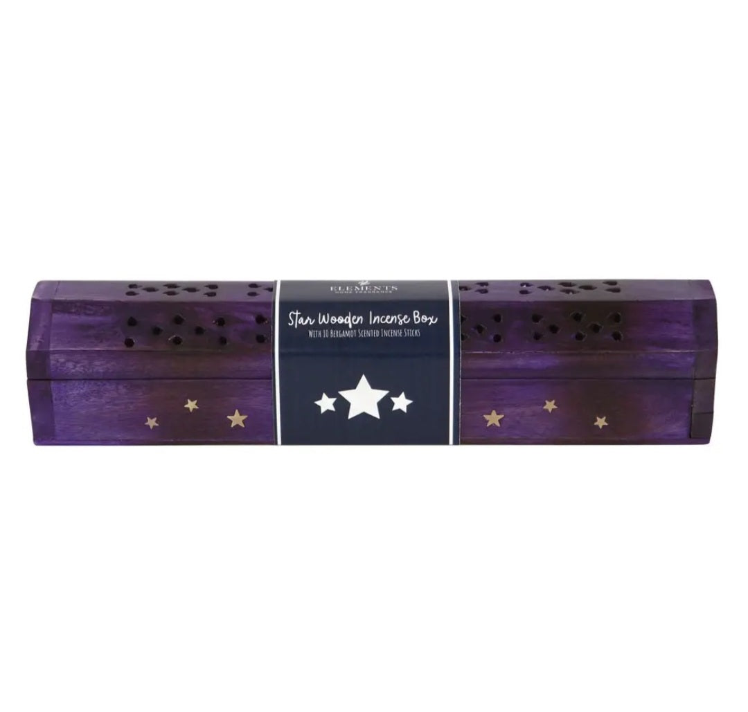 Star Wooden Bergamot Incense Box Set