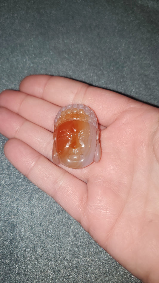 Carnelian Buddha Head