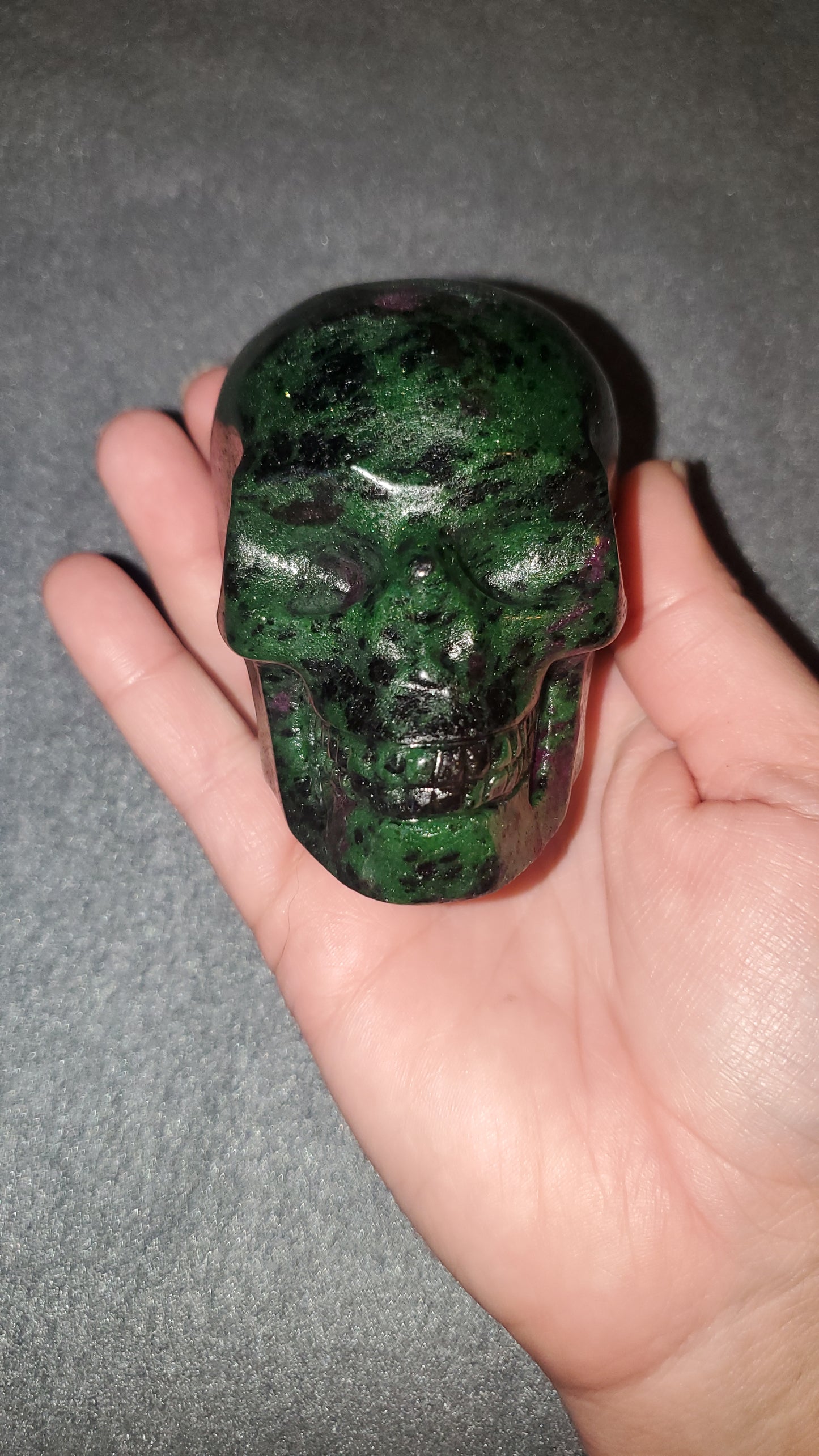 Ruby Zoisite Skull