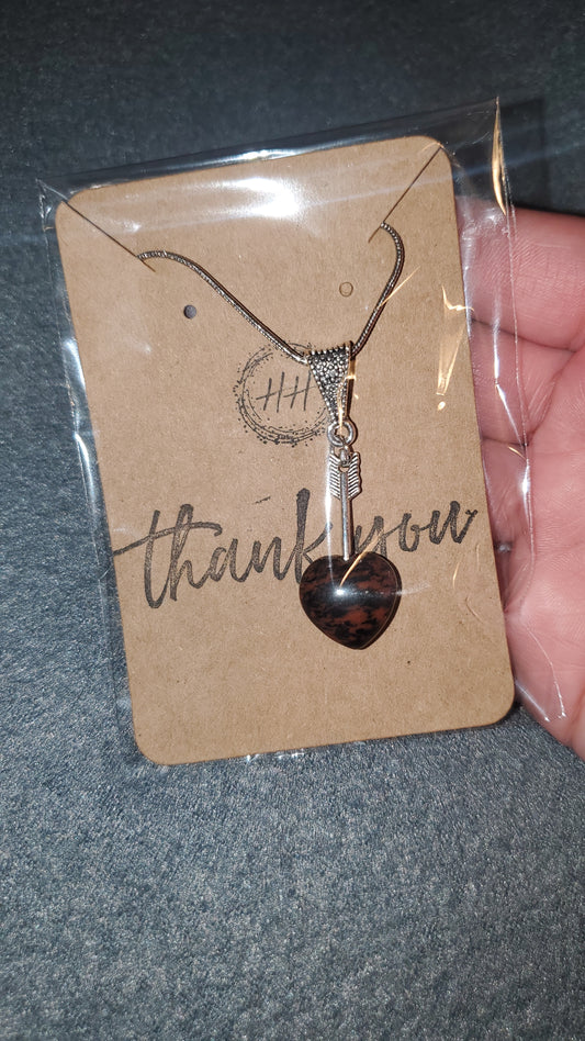 Mahogany Obsidian Necklace